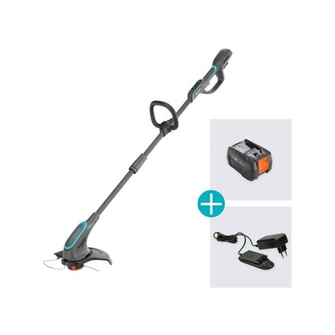 Corta-Relva GARDENA PowerTrim (30/18V - Bateria - Preto e Azul)