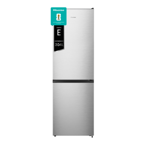 Frigorífico Combinado Hisense RB390N4ACE, No Frost, 304L, Inox