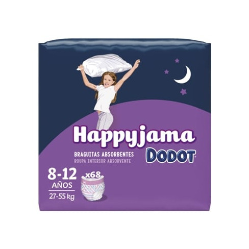 Fraldas DODOT Happyjamas Menina (68 Unidades - Pack 4 x 17 Unidades)