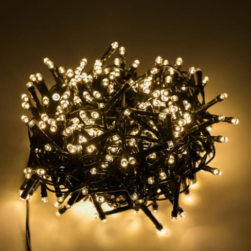 Grinalda iluminada compact para árvore natal 150 cm branco quente