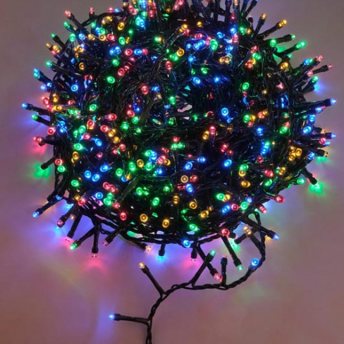 Grinalda iluminada compact para árvore natal 240 cm multicolor