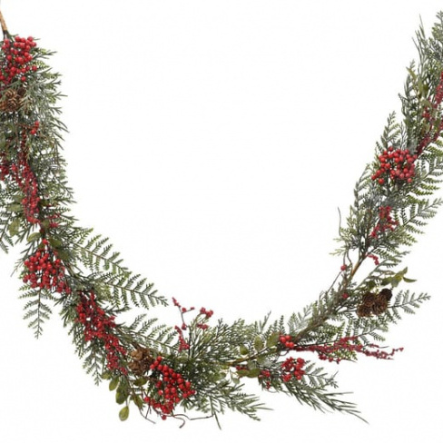Grinaldas bagas vermelhas 180 cm