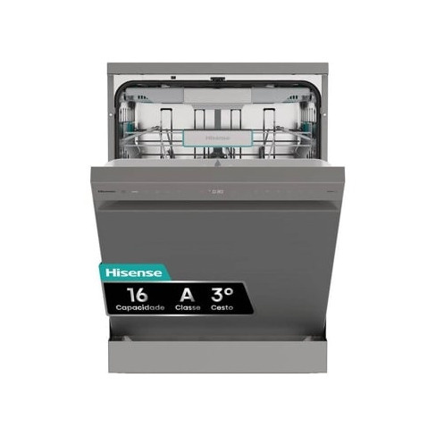Máquina de Lavar Loiça HISENSE HS673A90X (16 Conjutnos - 59.8 cm - Inox)