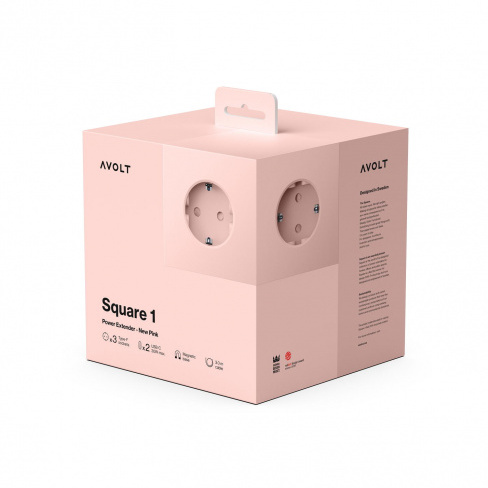 AVOLT - Carregador AC Square 1 (1.8m new pink)