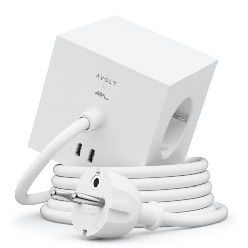 AVOLT - Carregador AC Square 1 (1.8m opal white)