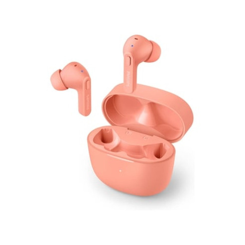 Auriculares Bluetooth True Wireless PHILIPS Tat2206Pk (In Ear - Microfone - Rosa