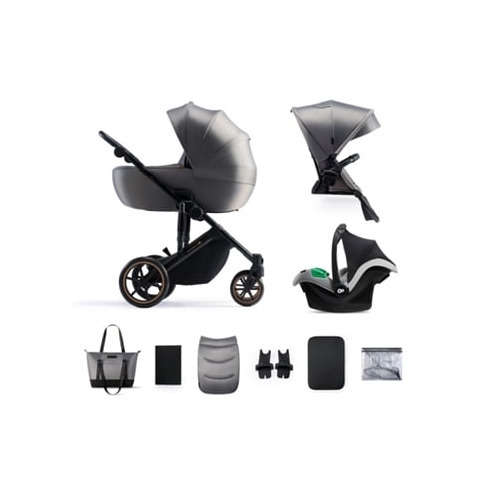 Carrinho de Bebé Multifuncional KINDERKRAFT Prime 2 Mink Pro Cinzento (3 em 1)