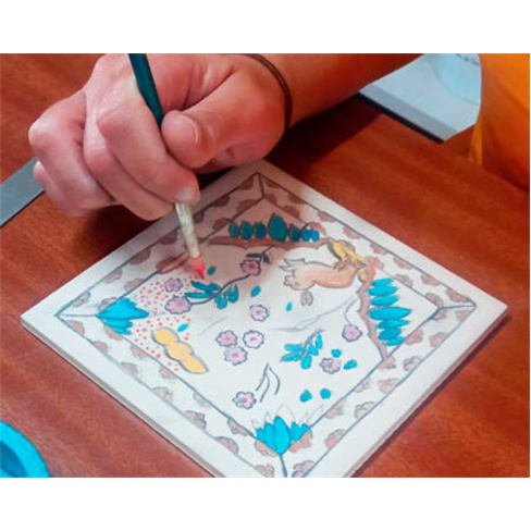 Workshop de Pintura em Azulejo na Ceramicar-te em Coimbra.