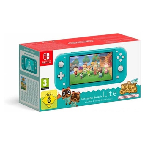 Consola Nintendo Switch Lite + Jogo Animal Crossing New Horizons (Turquesa)