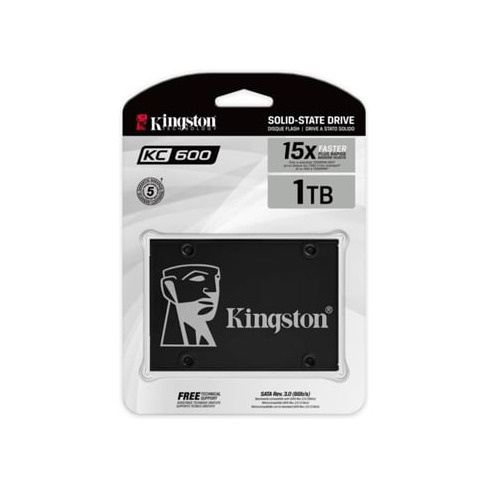 Disco SSD Interno KINGSTON KC600 1 TB Sata3 (1 TB - SATA - 550 MB/s)