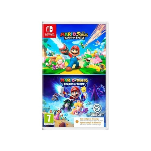 Jogo Nintendo Switch Mario Rabbids Kingdom Battle + Mario Rabbids Sparks Of Hope