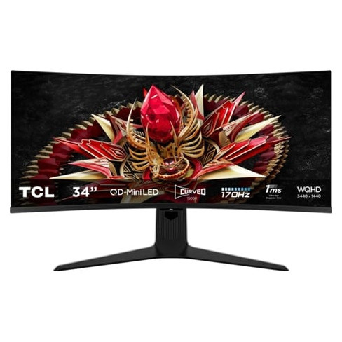 Monitor Gaming Curvo TCL 34R83Q (MiniLed - 34'' - 1 ms - 170 Hz)