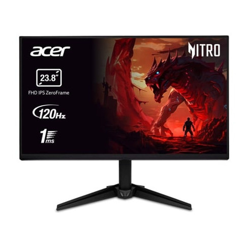 Monitor Gaming ACER Nitro QG241YG (23.8 - IPS Full HD - 120 Hz - 1ms - Preto)