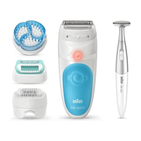 Depiladora BRAUN Silk-Epil 5 5-815 (5 Cabe&ccedil;as - Waterproof - Azul/Branco)