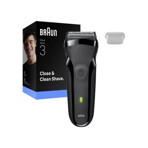 M&aacute;quina de Barbear BRAUN Series 3 300S (Autonomia 60 min - Recarreg&aacute;vel)