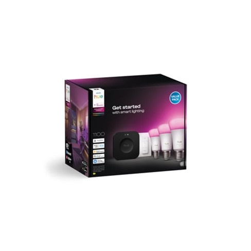 Conjunto PHILIPS Hue Inicial: 3 l&acirc;mpadas inteligentes E27 + interruptor dimmer