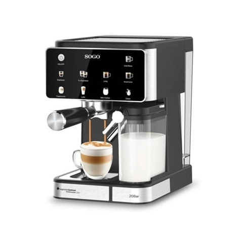 Cafetera SOGO CAF-SS-7665 Express (20 bar - Mo&iacute;do, Pastilhas e C&aacute;psulas)