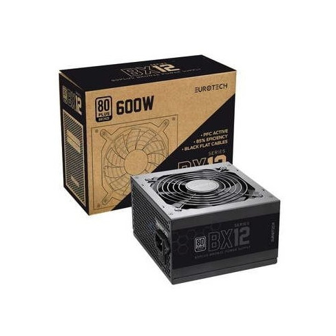 Fonte de Alimenta&ccedil;&atilde;o EUROTECH 600W 80Plus Bronze Bx12-600