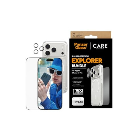 Bundle Prote&ccedil;&atilde;o 3 em 1 PANZERGLASS iPhone 17 Pro&nbsp;(Capa + Pel&iacute;cula + Protetor