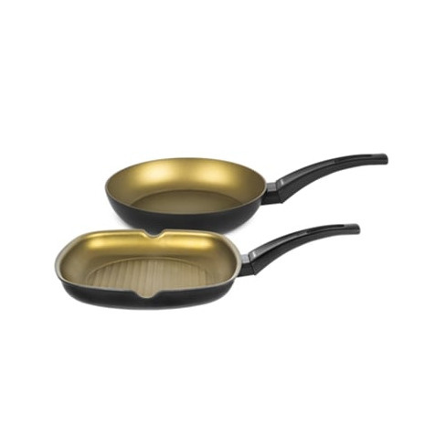 Conjunto Grelhador 26x26cm + Frigideira D24cm  SILAMPOS OLIVA  (Anti-aderentes -