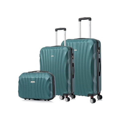 Conjunto de 3 Malas de Viagem RAYKONG (29/55/68 cm  - 16.84/45/76.5L - Verde Esc
