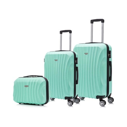 Conjunto de 3 Malas de Viagem RAYKONG (29/55/68 cm  - 16.84/45/76.5L - Verde Cla