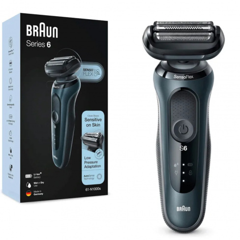 M&aacute;quina de Barbear Braun Series 6 N1000 S Preta