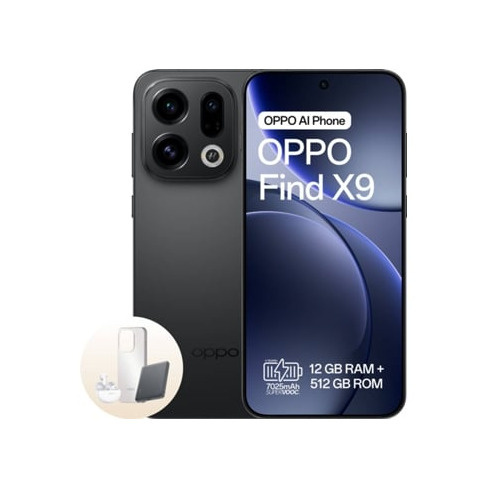 Bundle Smartphone OPPO Find X9 (6.59'' - 12 GB - 512 GB - Preto) + Earbuds + P