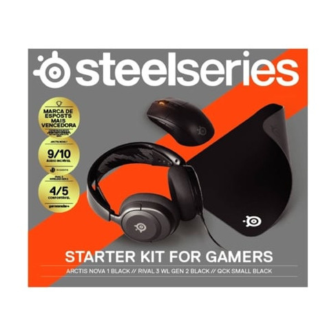 Bundle Starter para Gamers STEELSERIES (Auscultadores Gaming Arctis Nova 1 + Rat