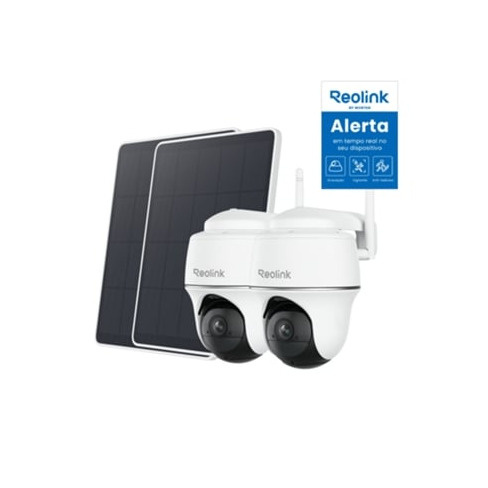 Kit Seguran&ccedil;a 2 - C&acirc;maras REOLINK Argus Series B420 com Painel Solar (WiFi - 3