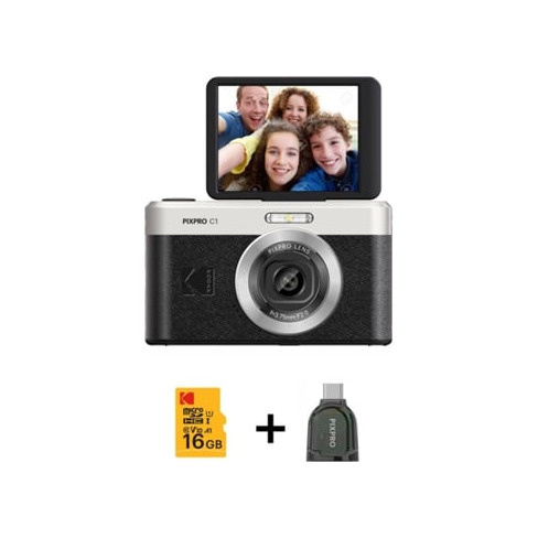 M&aacute;quina fotogr&aacute;fica KODAK C1 + Cart&atilde;o de Mem&oacute;ria 16 Gb