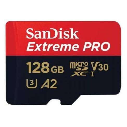 Cart&atilde;o de Mem&oacute;ria Micro SDXC SANDISK Extreme PRO (128 GB - 200 MB/s - Classe 3